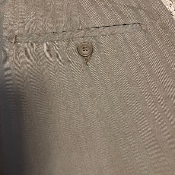 🌴Ocean Pacific Mens Pleated‎ Shorts 33 green khaki color tone on tone pattern - Picture 10 of 12